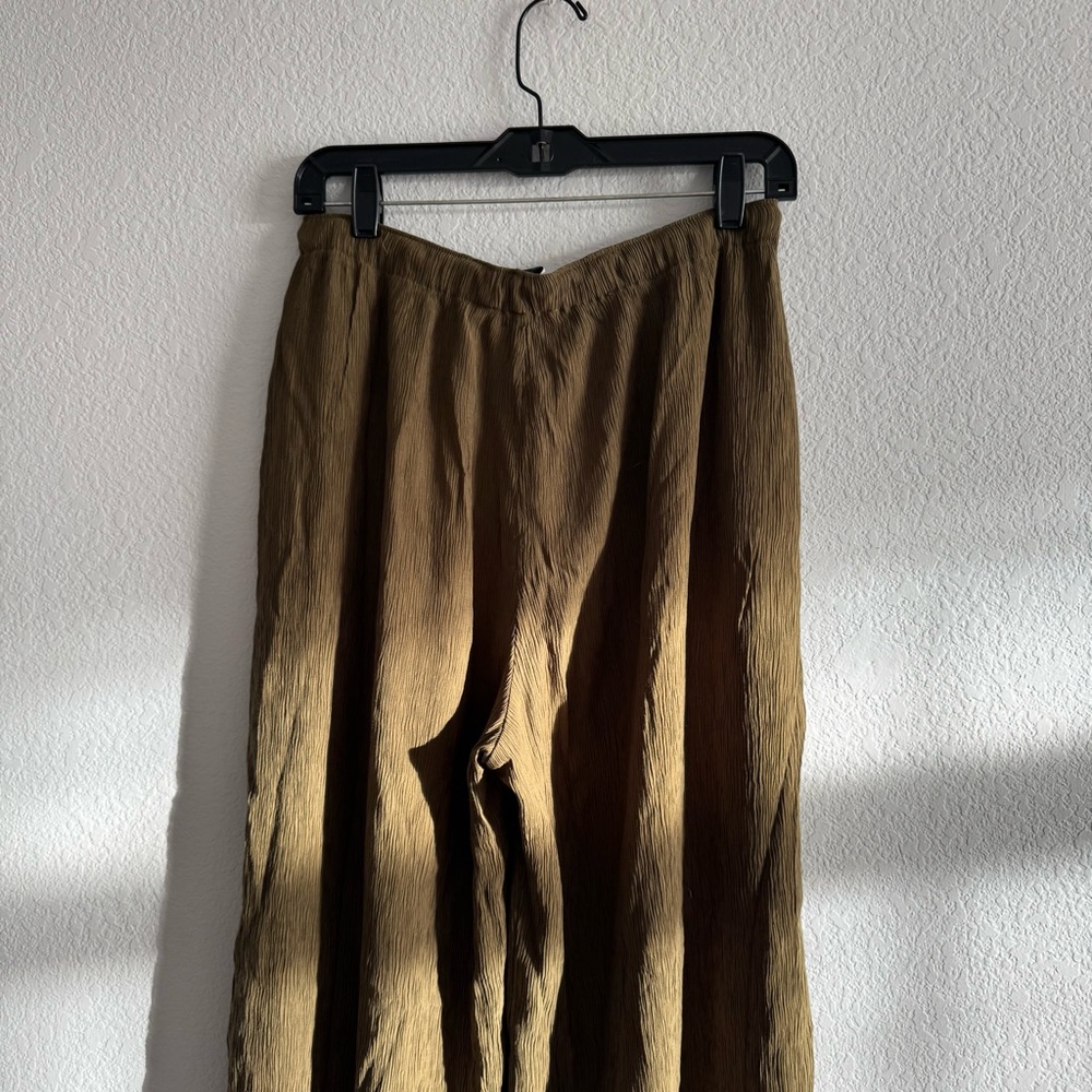 Abercrombie & Fitch Olive Wide-Leg Drawstring Pants - Picture 7 of 9